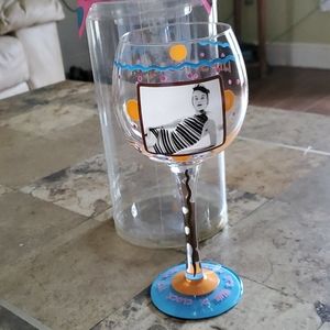 Mud Pie wine glass